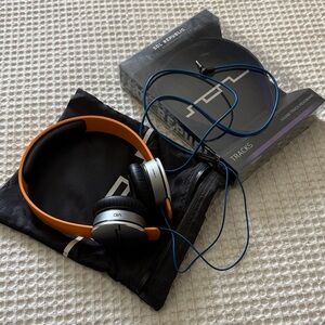 On-Ear Headphones - Orange and Black